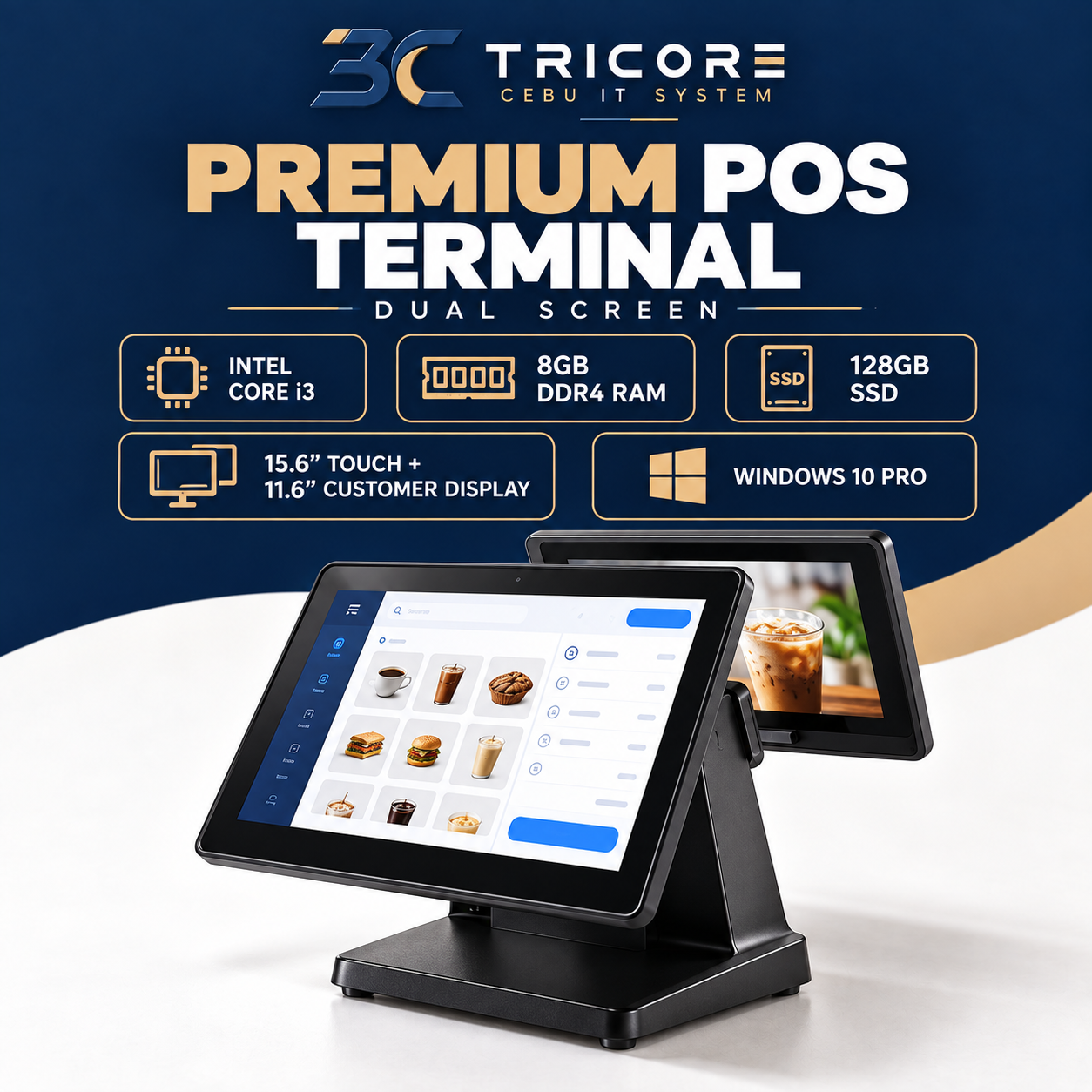 Premium POS Terminal Dual Screen