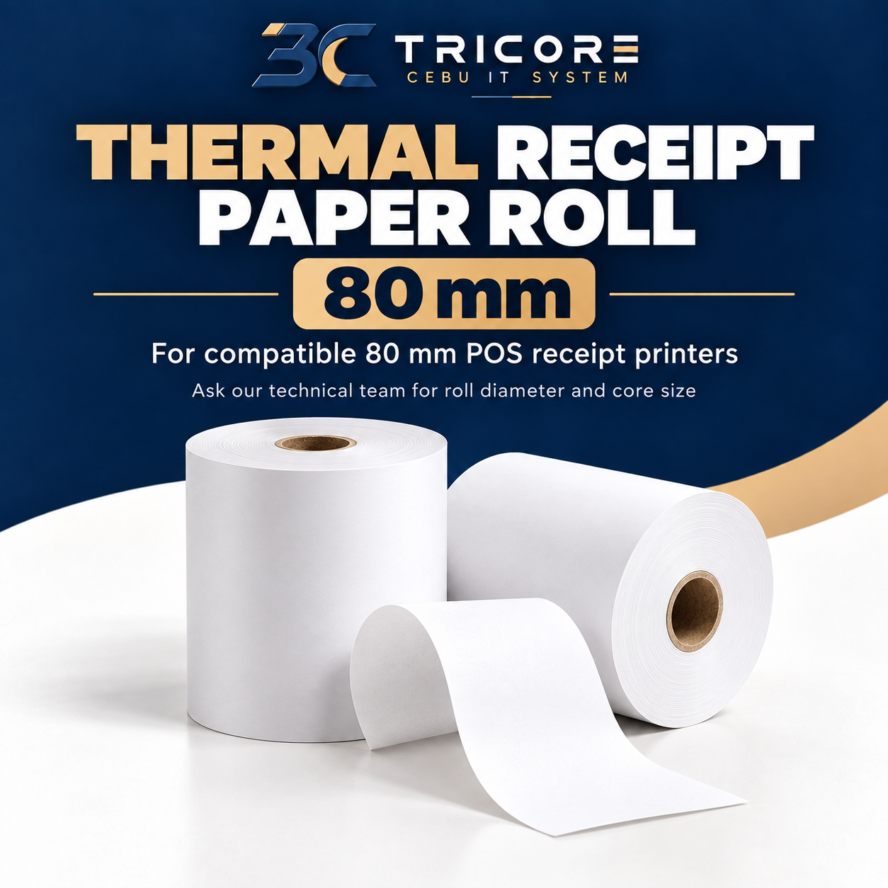 Thermal Receipt Paper Roll - 80 mm